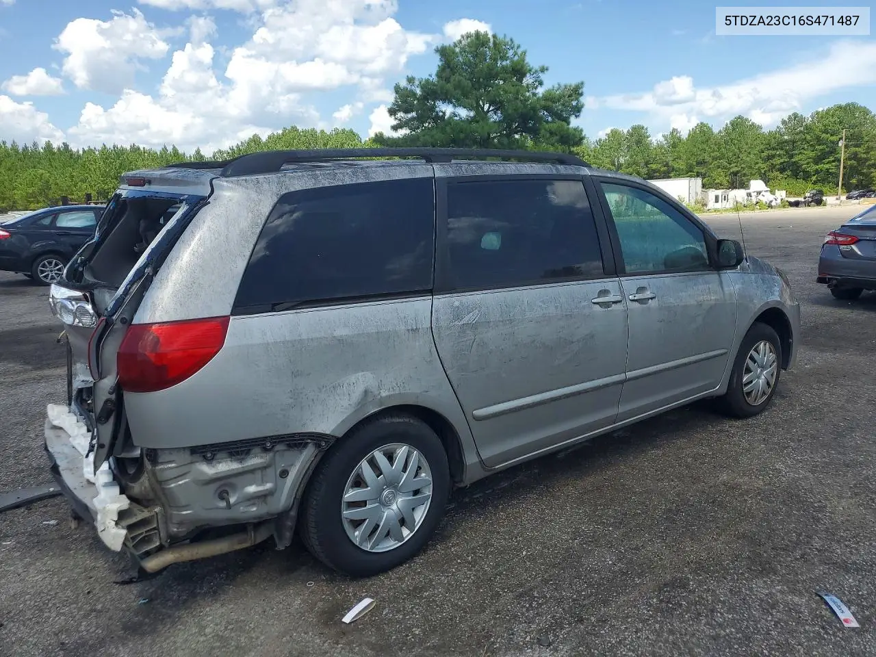 2006 Toyota Sienna Le 7 Passenger VIN: 5TDZA23C16S471487 Lot: 61382016
