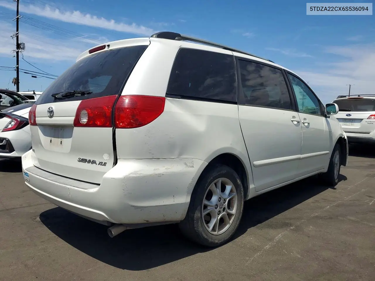 2006 Toyota Sienna Xle 7 Passenger VIN: 5TDZA22CX6S536094 Lot: 61408456