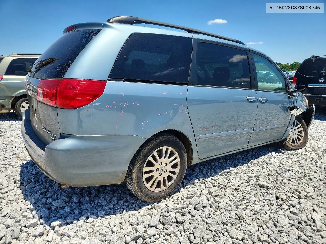 2007 Toyota Sienna Le VIN: 5TDBK23C87S008746 Lot: 55872576