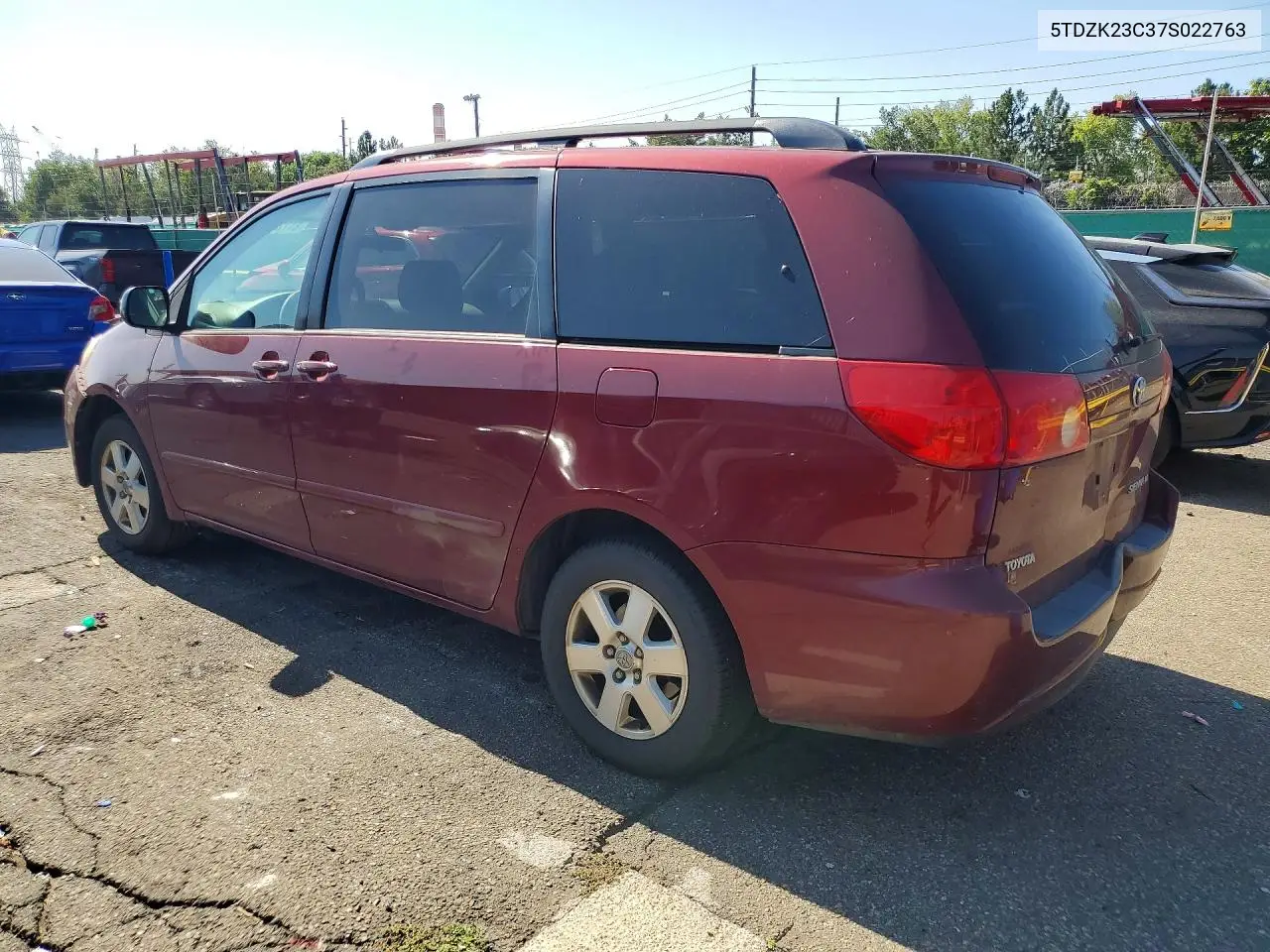 2007 Toyota Sienna Le 8-Passenger VIN: 5TDZK23C37S022763 Lot: 61721916