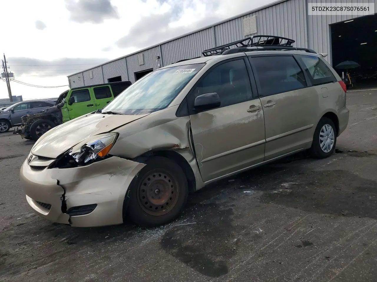 2007 Toyota Sienna Ce 7-Passenger VIN: 5TDZK23C87S076561 Lot: 61968446