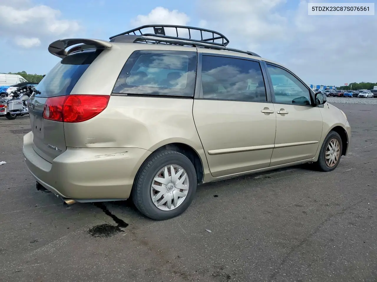 2007 Toyota Sienna Ce 7-Passenger VIN: 5TDZK23C87S076561 Lot: 61968446