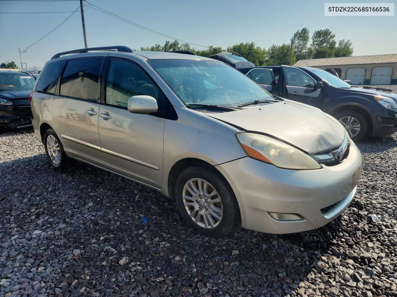 2008 Toyota Sienna Xle Limited VIN: 5TDZK22C68S166536 Lot: 57673456