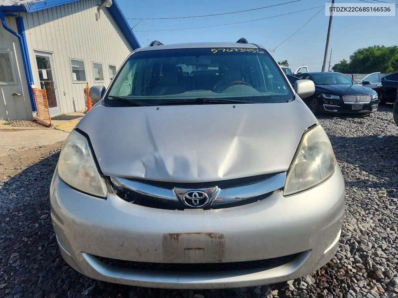 2008 Toyota Sienna Xle Limited VIN: 5TDZK22C68S166536 Lot: 57673456