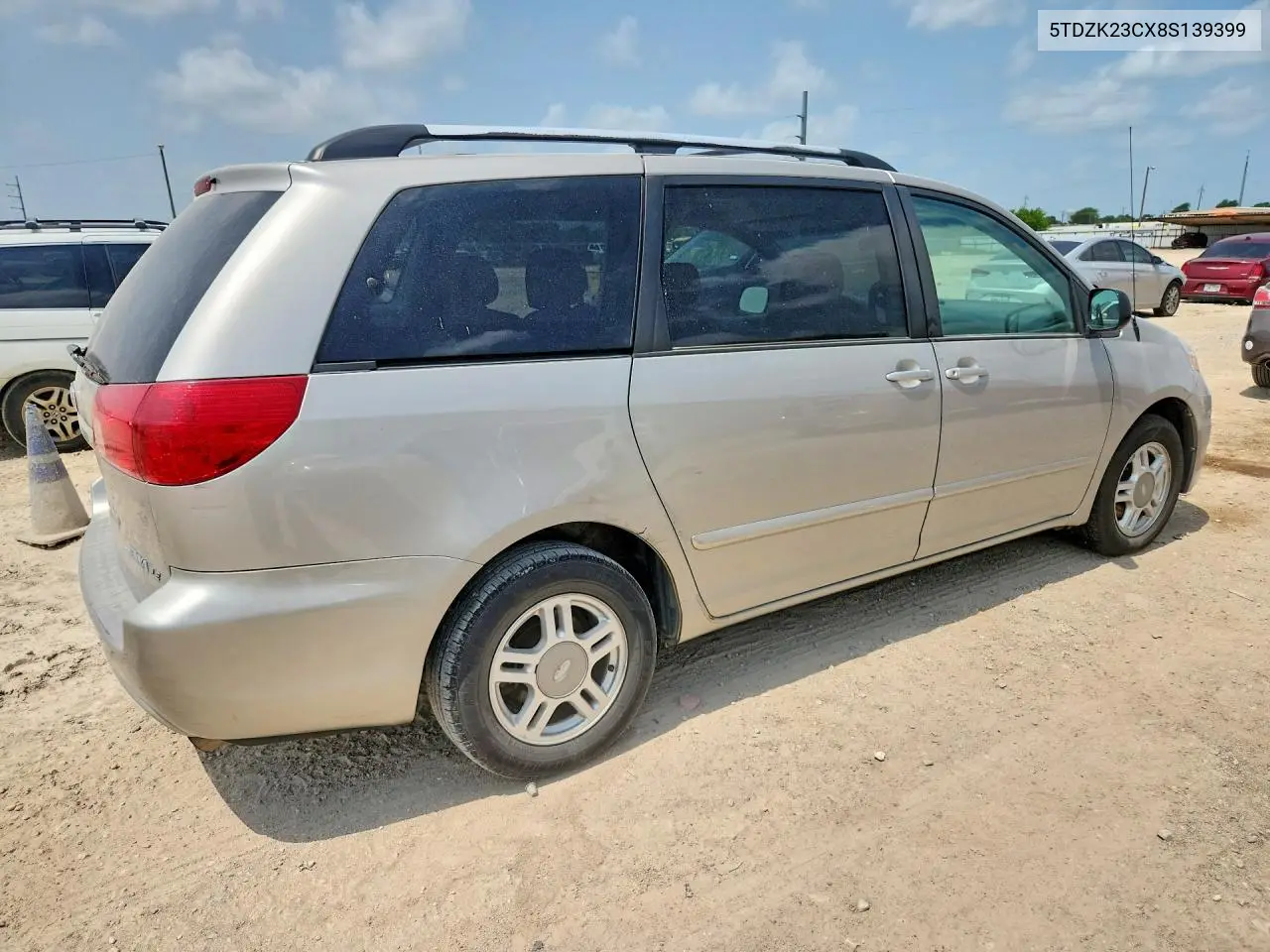 2008 Toyota Sienna Le 7-Passenger VIN: 5TDZK23CX8S139399 Lot: 58068756