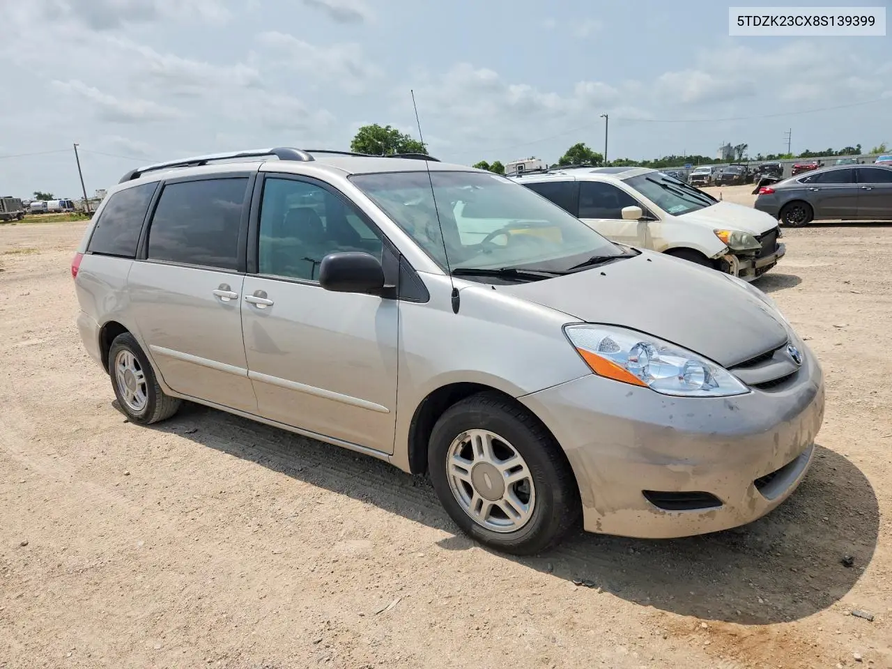 2008 Toyota Sienna Le 7-Passenger VIN: 5TDZK23CX8S139399 Lot: 58068756