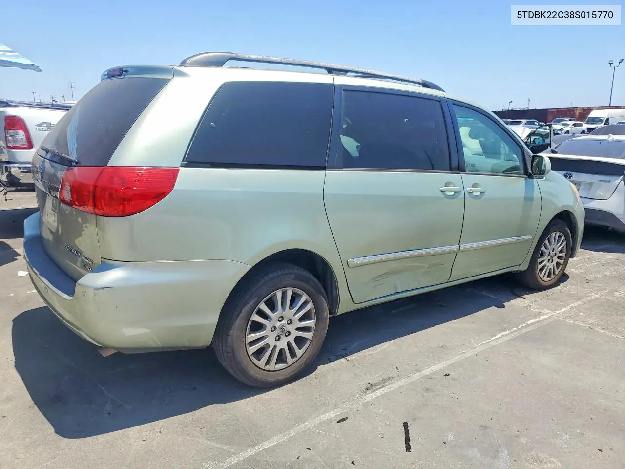 2008 Toyota Sienna Xle Limited VIN: 5TDBK22C38S015770 Lot: 58157416