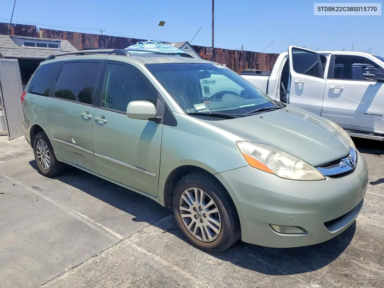 2008 Toyota Sienna Xle Limited VIN: 5TDBK22C38S015770 Lot: 58157416