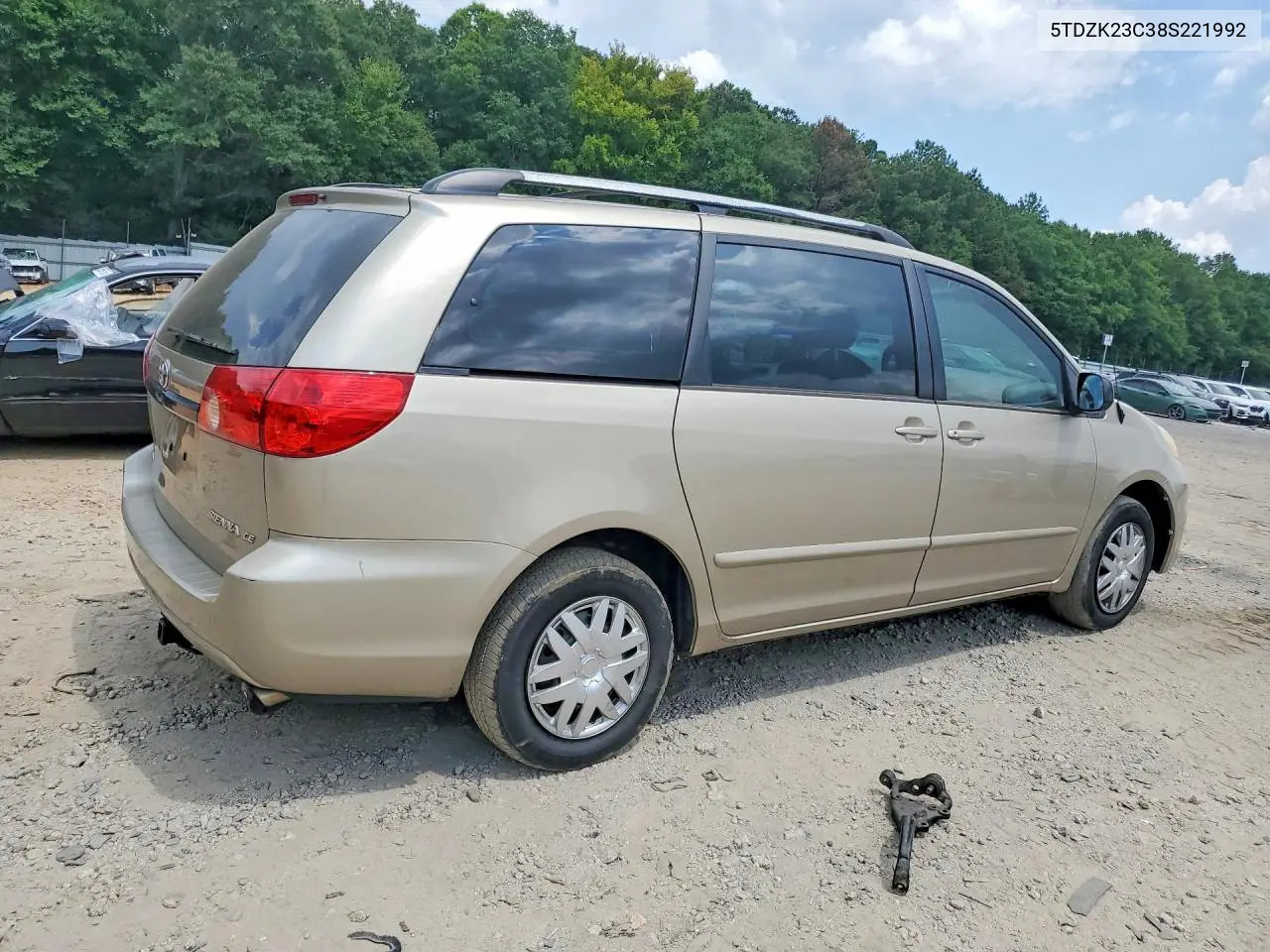 2008 Toyota Sienna Ce 7-Passenger VIN: 5TDZK23C38S221992 Lot: 59112586