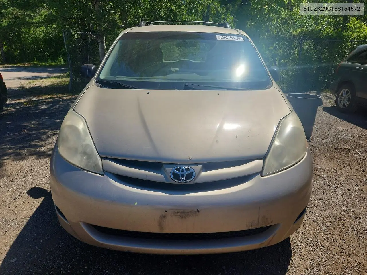 2008 Toyota Sienna Ce VIN: 5TDZK29C18S154672 Lot: 59976156