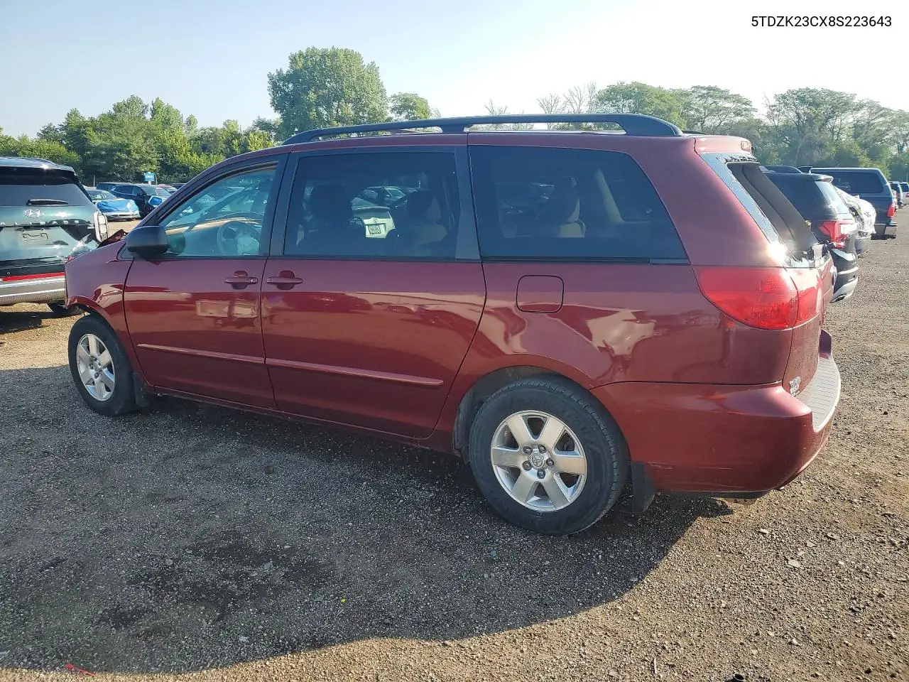 2008 Toyota Sienna Le 7-Passenger VIN: 5TDZK23CX8S223643 Lot: 61620936