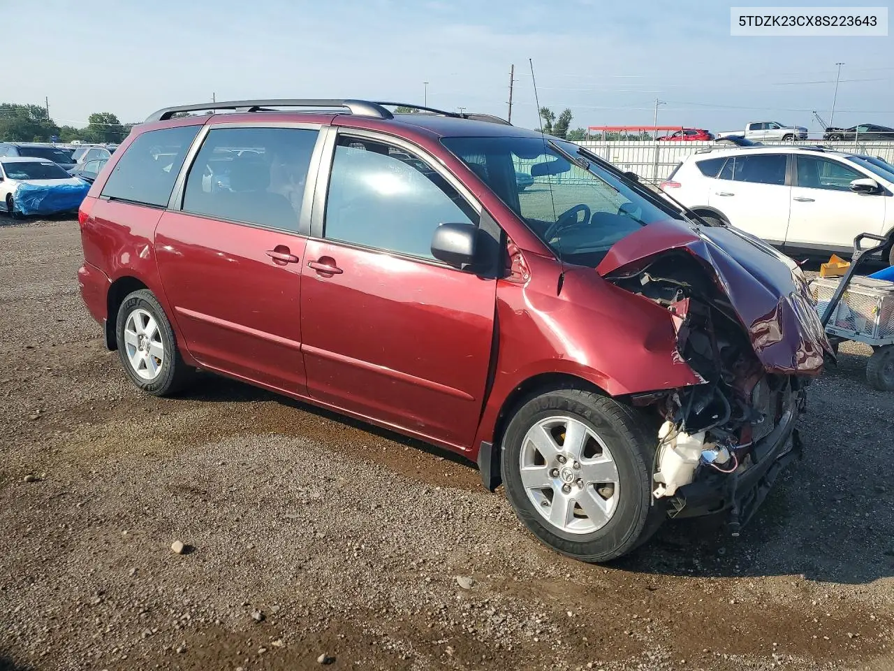 2008 Toyota Sienna Le 7-Passenger VIN: 5TDZK23CX8S223643 Lot: 61620936