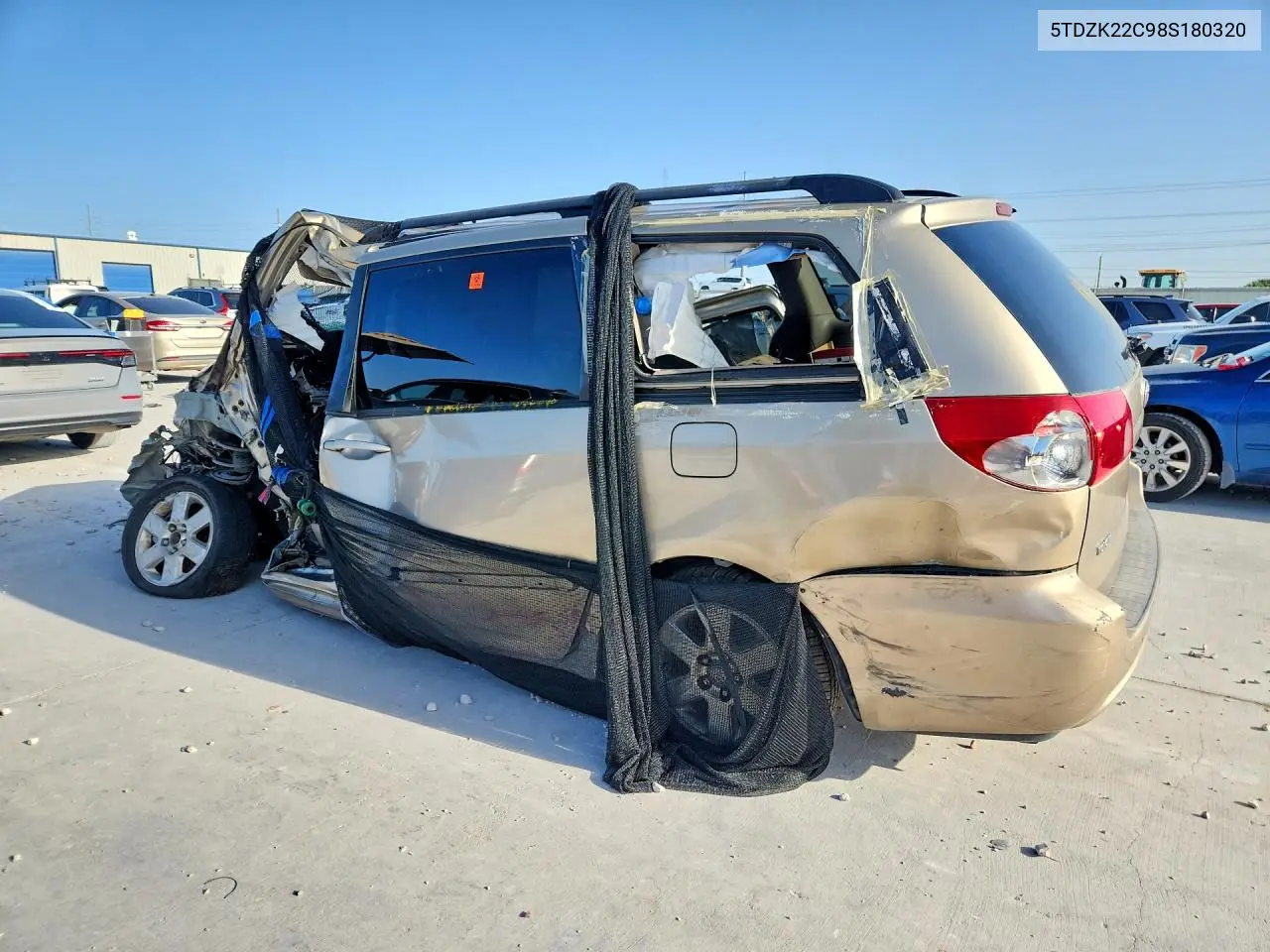 2008 Toyota Sienna Xle VIN: 5TDZK22C98S180320 Lot: 61696056