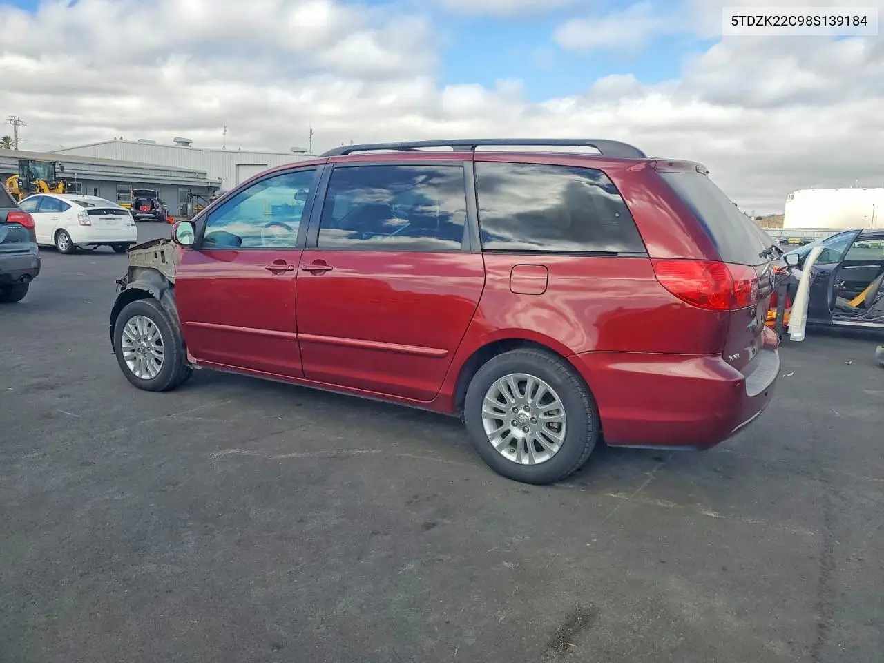2008 Toyota Sienna Xle VIN: 5TDZK22C98S139184 Lot: 62067446