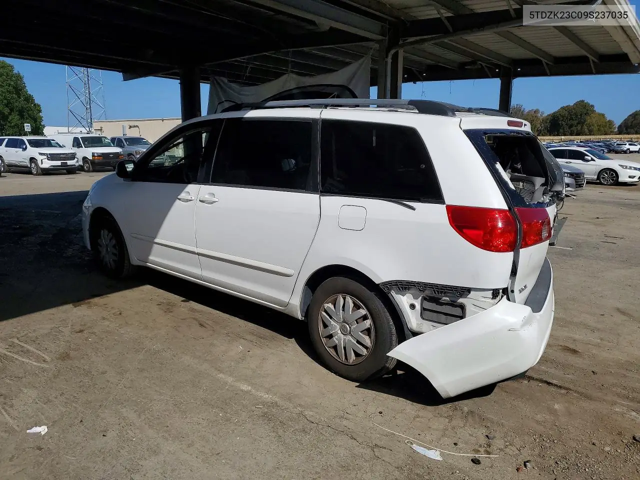 2009 Toyota Sienna Le 8-Passenger VIN: 5TDZK23C09S237035 Lot: 56178436