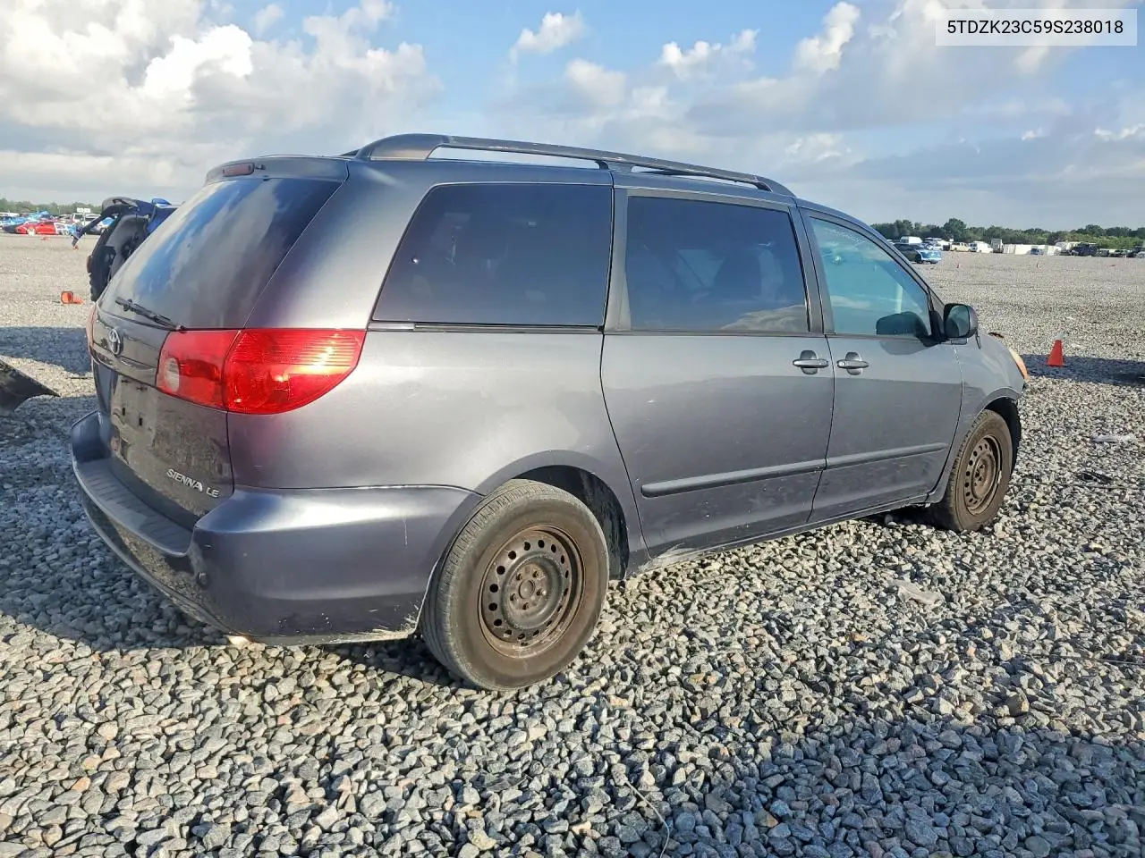 2009 Toyota Sienna Le 7-Passenger VIN: 5TDZK23C59S238018 Lot: 60984836