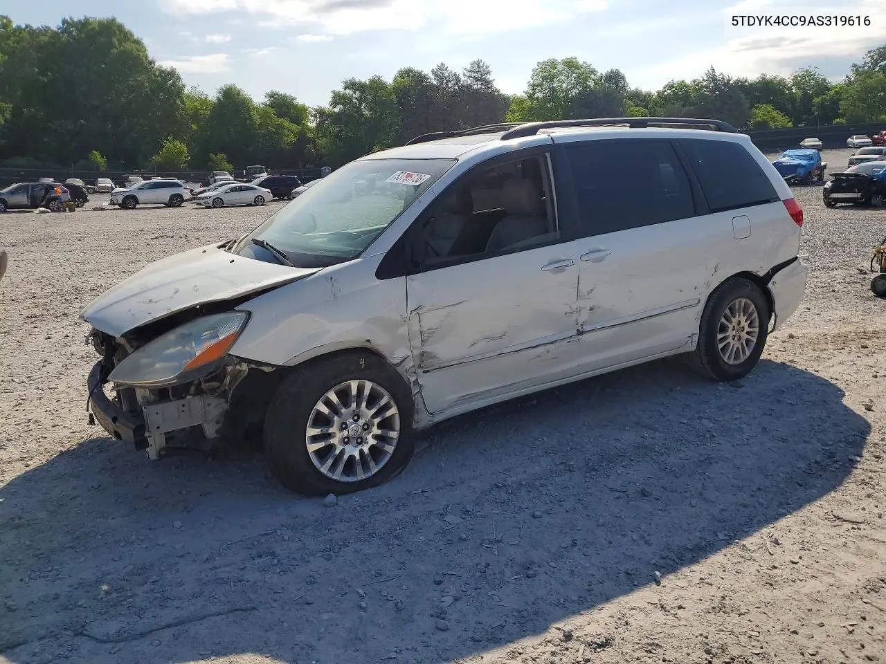 2010 Toyota Sienna Xle VIN: 5TDYK4CC9AS319616 Lot: 53786736