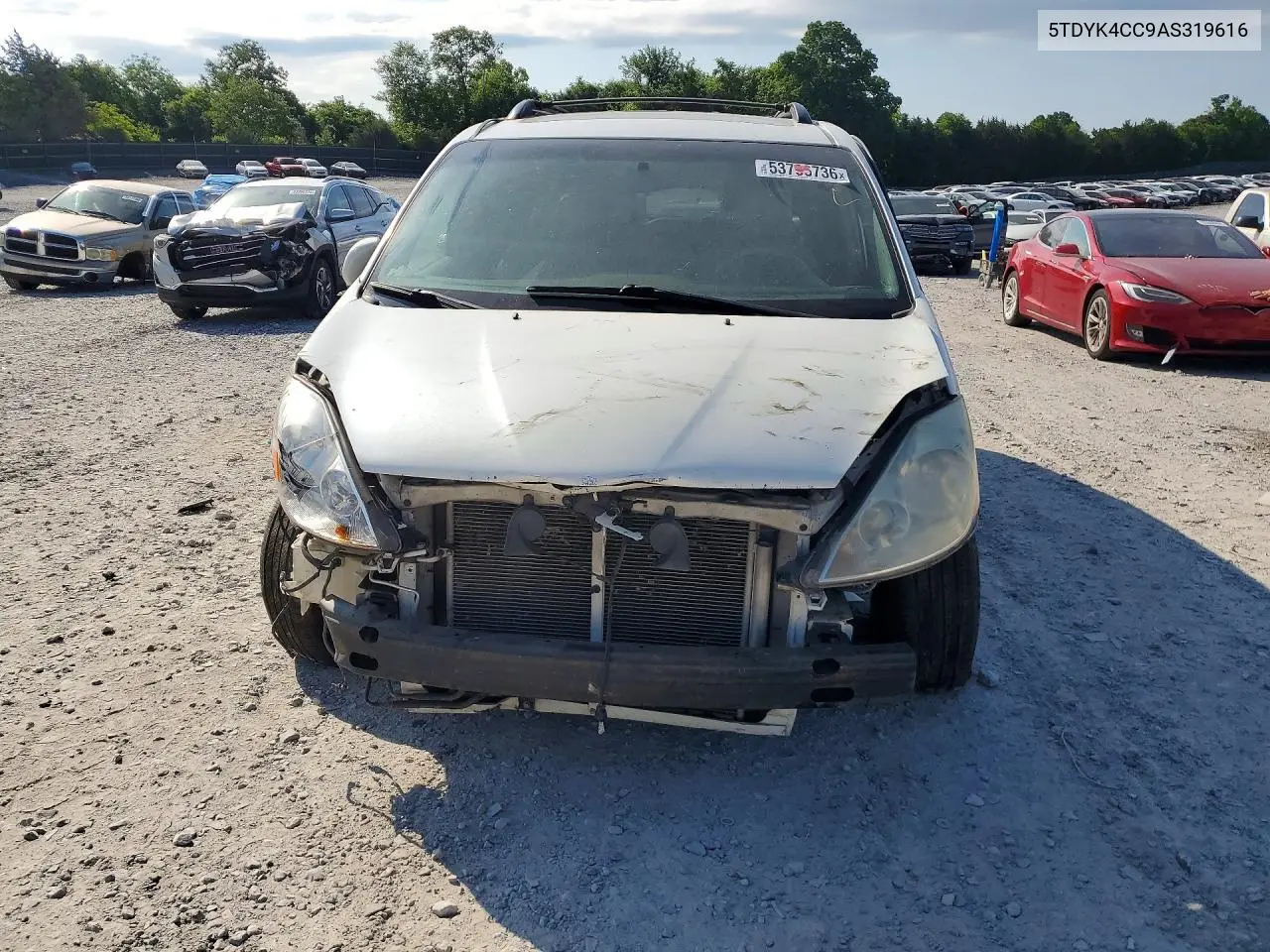 2010 Toyota Sienna Xle VIN: 5TDYK4CC9AS319616 Lot: 53786736