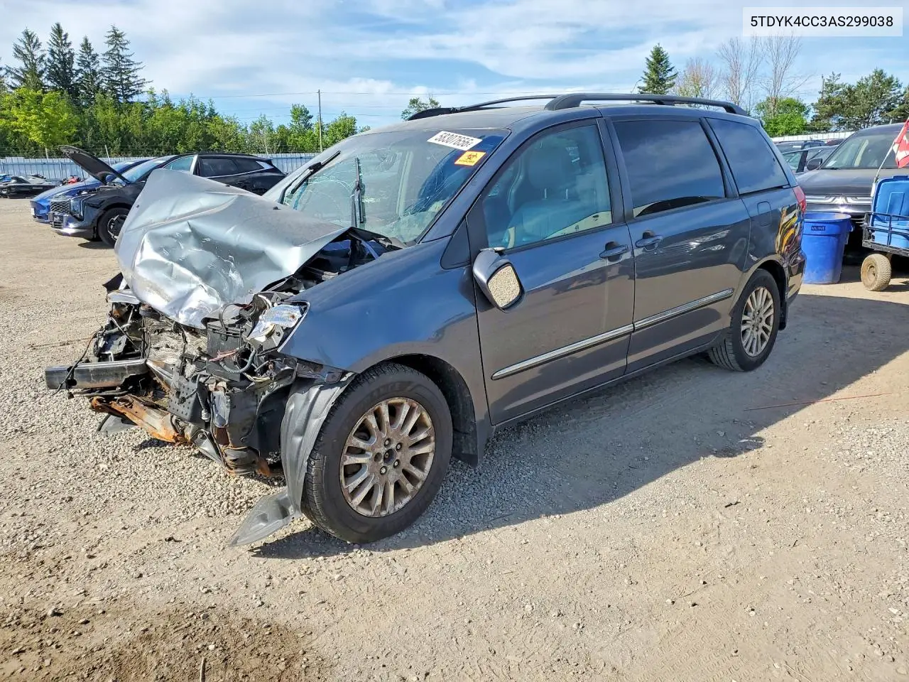 2010 Toyota Sienna Xle VIN: 5TDYK4CC3AS299038 Lot: 58307656
