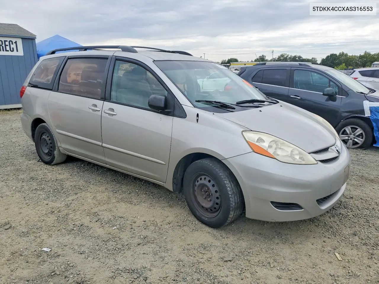2010 Toyota Sienna Ce 8-Passenger VIN: 5TDKK4CCXAS316553 Lot: 60900576