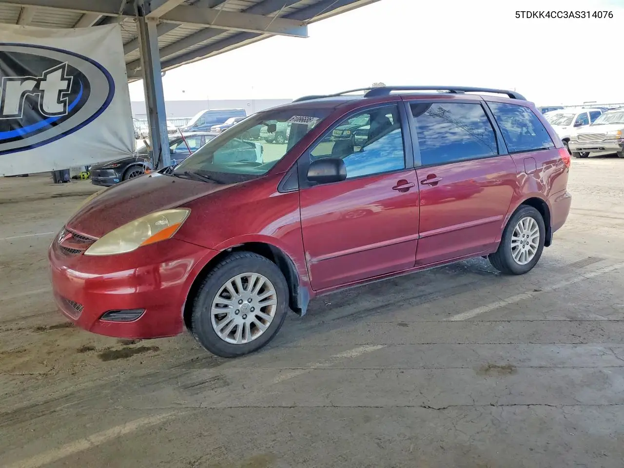 2010 Toyota Sienna Le 7-Passenger VIN: 5TDKK4CC3AS314076 Lot: 61086686