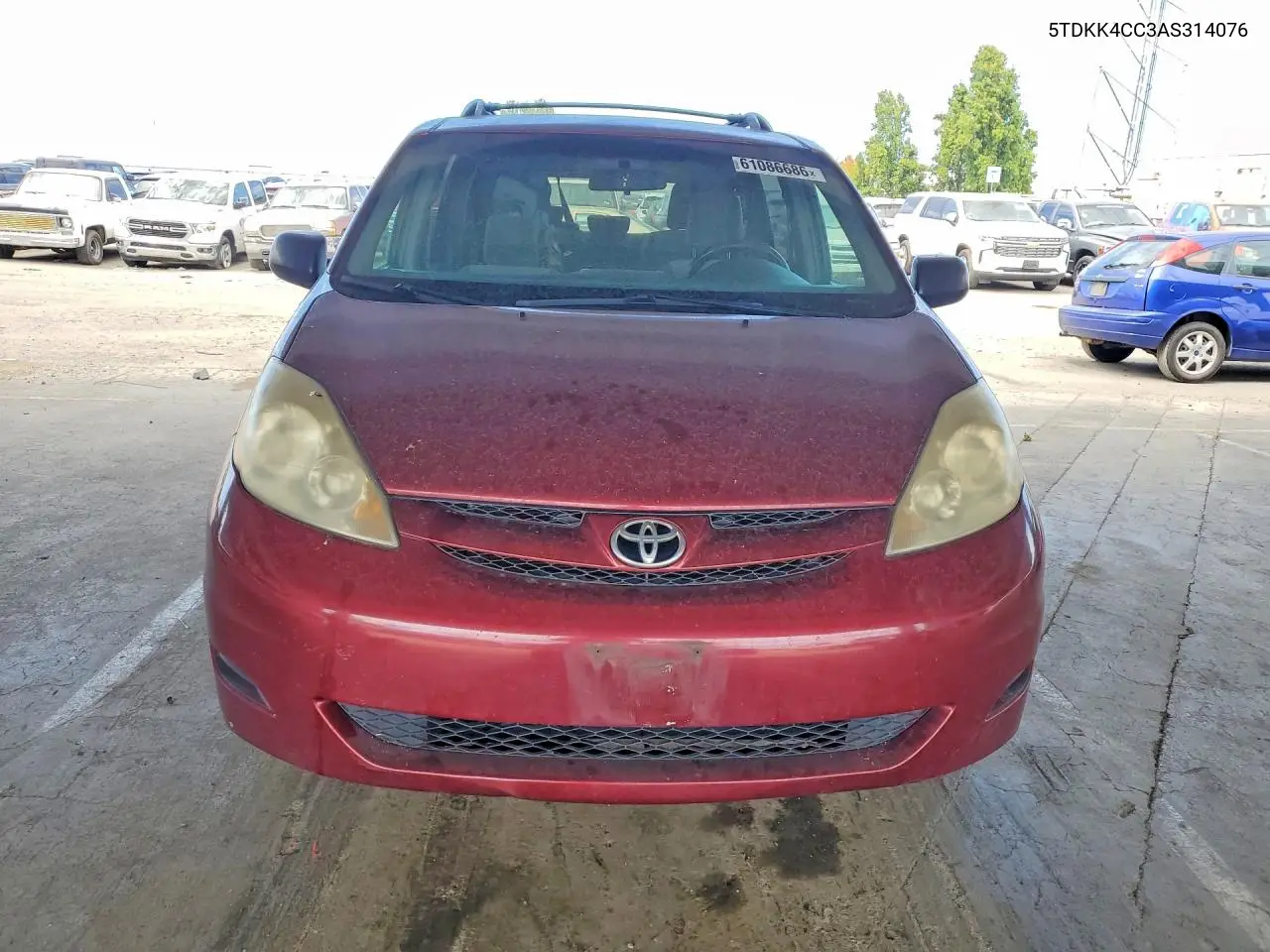 2010 Toyota Sienna Le 7-Passenger VIN: 5TDKK4CC3AS314076 Lot: 61086686
