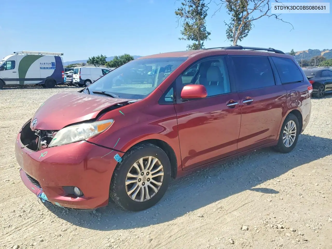 2011 Toyota Sienna Xle 8-Passenger VIN: 5TDYK3DC0BS080631 Lot: 57601136