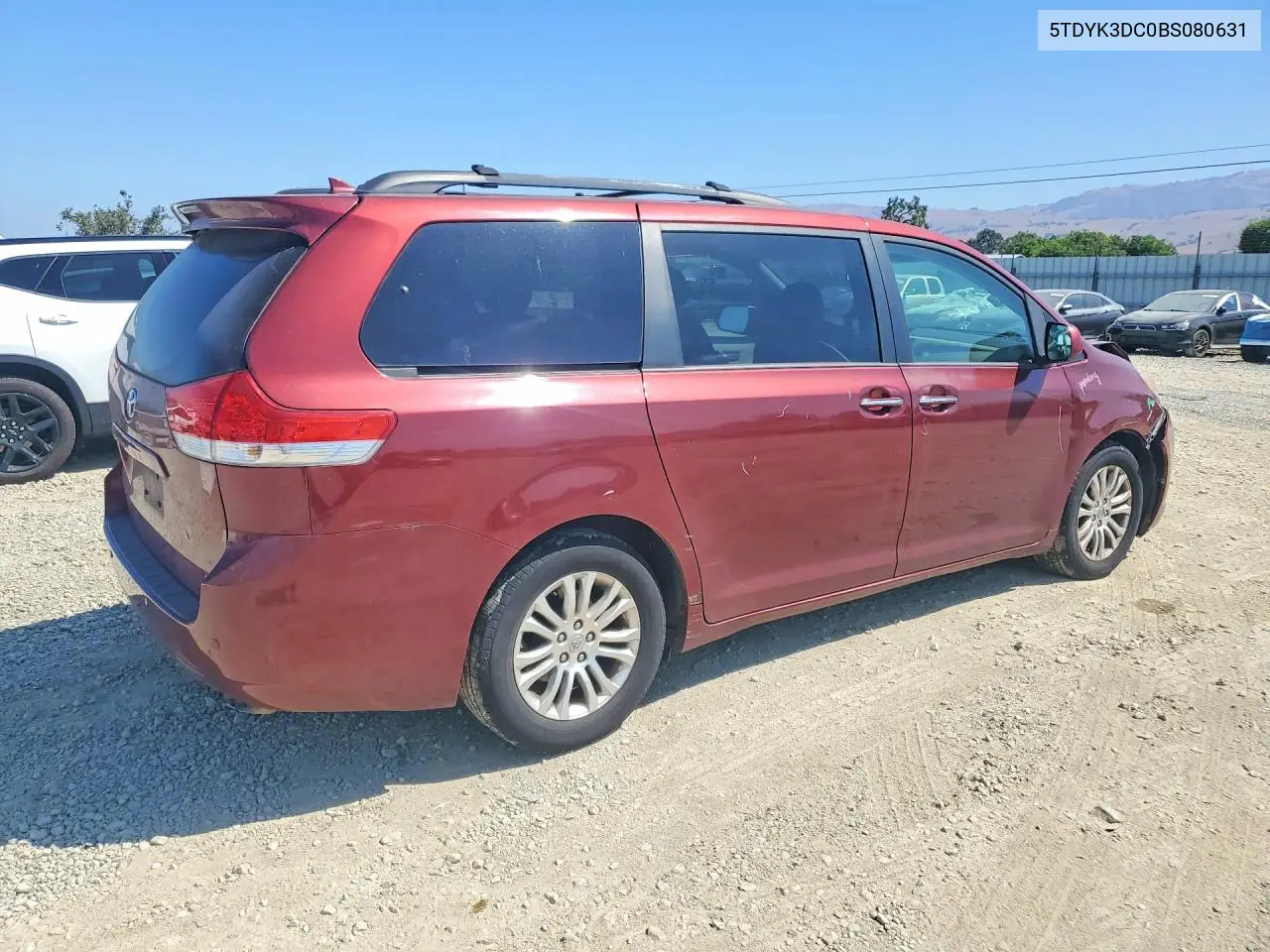 2011 Toyota Sienna Xle 8-Passenger VIN: 5TDYK3DC0BS080631 Lot: 57601136