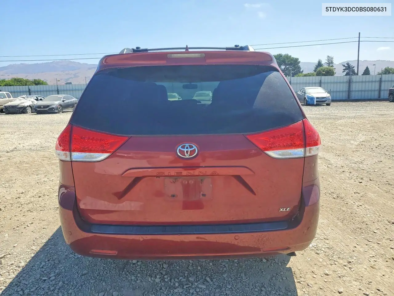 2011 Toyota Sienna Xle 8-Passenger VIN: 5TDYK3DC0BS080631 Lot: 57601136