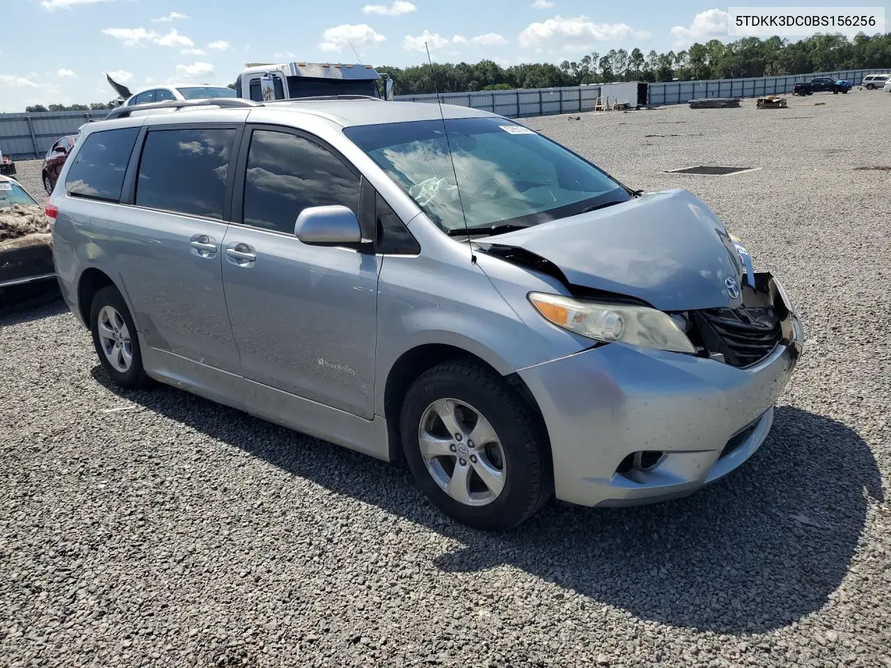 2011 Toyota Sienna Le VIN: 5TDKK3DC0BS156256 Lot: 57851746