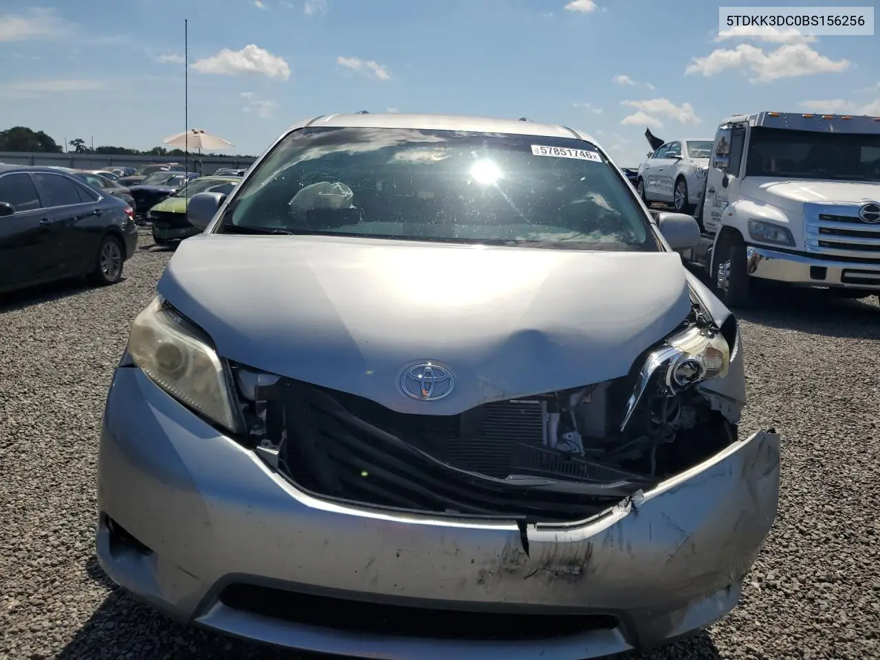 2011 Toyota Sienna Le VIN: 5TDKK3DC0BS156256 Lot: 57851746