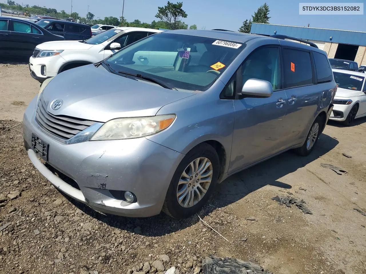 2011 Toyota Sienna Xle 8-Passenger VIN: 5TDYK3DC3BS152082 Lot: 60796886