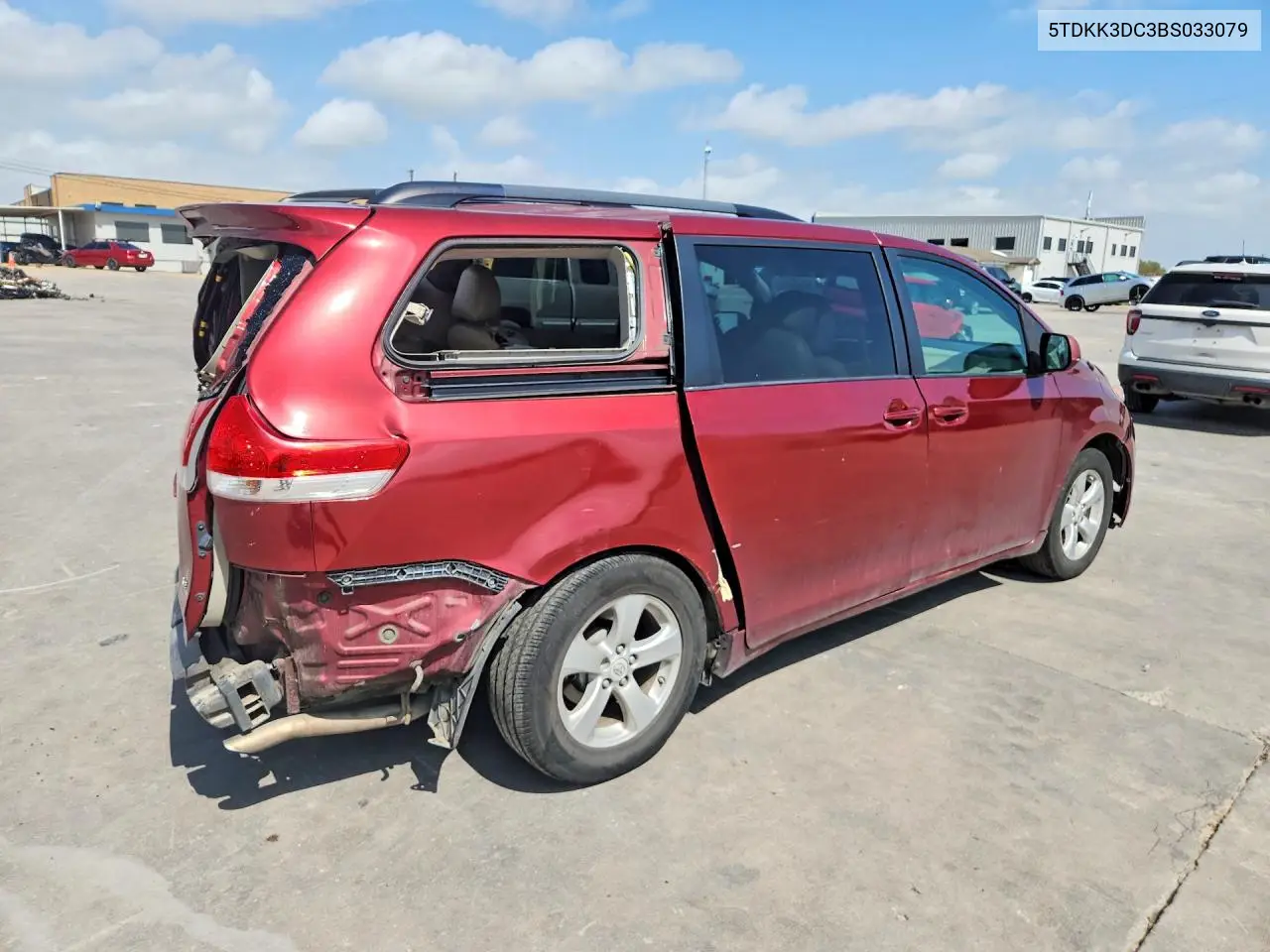 2011 Toyota Sienna Le VIN: 5TDKK3DC3BS033079 Lot: 60888516