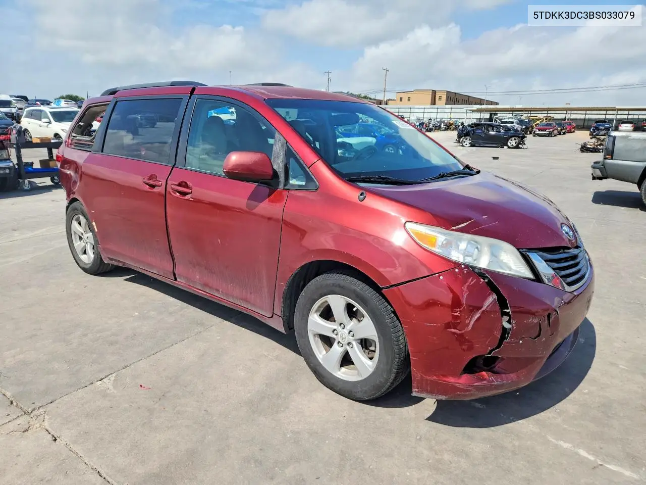 2011 Toyota Sienna Le VIN: 5TDKK3DC3BS033079 Lot: 60888516