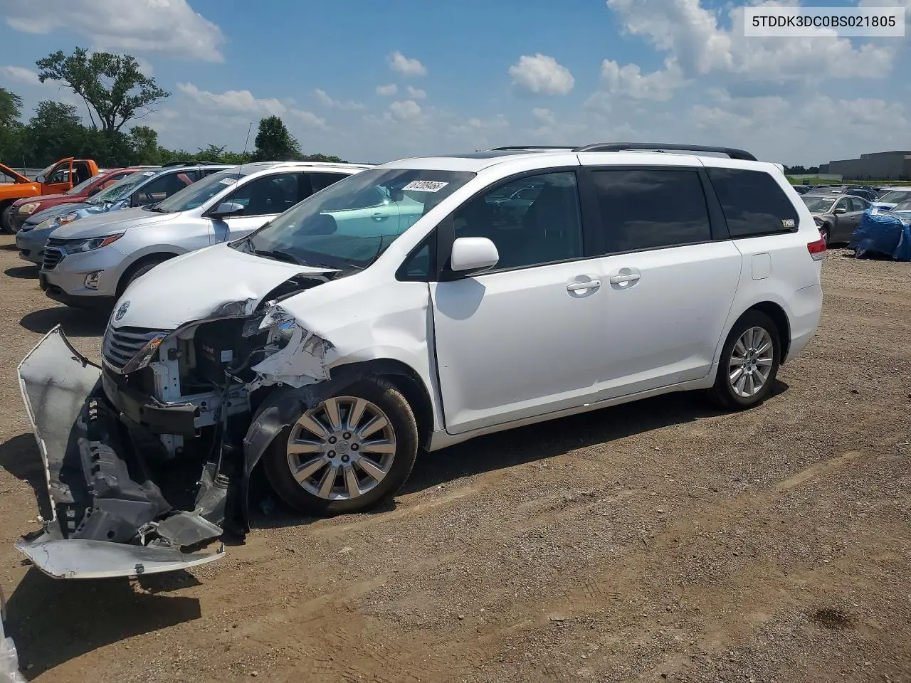 2011 Toyota Sienna Xle 7-Passenger VIN: 5TDDK3DC0BS021805 Lot: 61209466