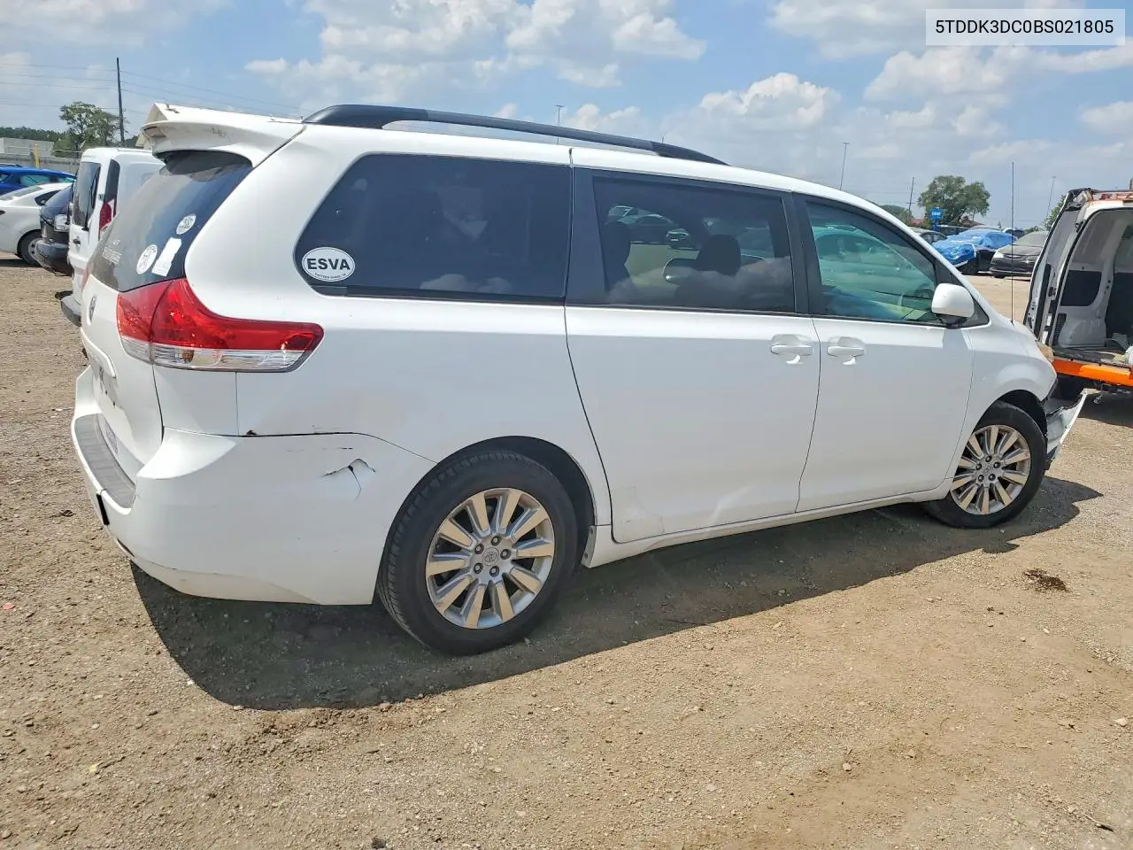 2011 Toyota Sienna Xle 7-Passenger VIN: 5TDDK3DC0BS021805 Lot: 61209466