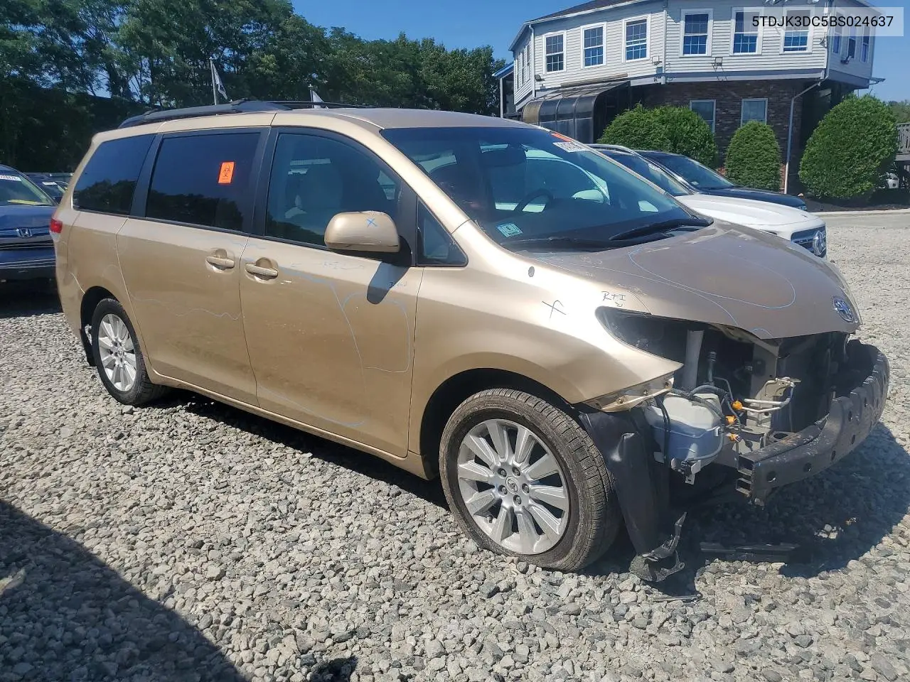 2011 Toyota Sienna Le VIN: 5TDJK3DC5BS024637 Lot: 61474386