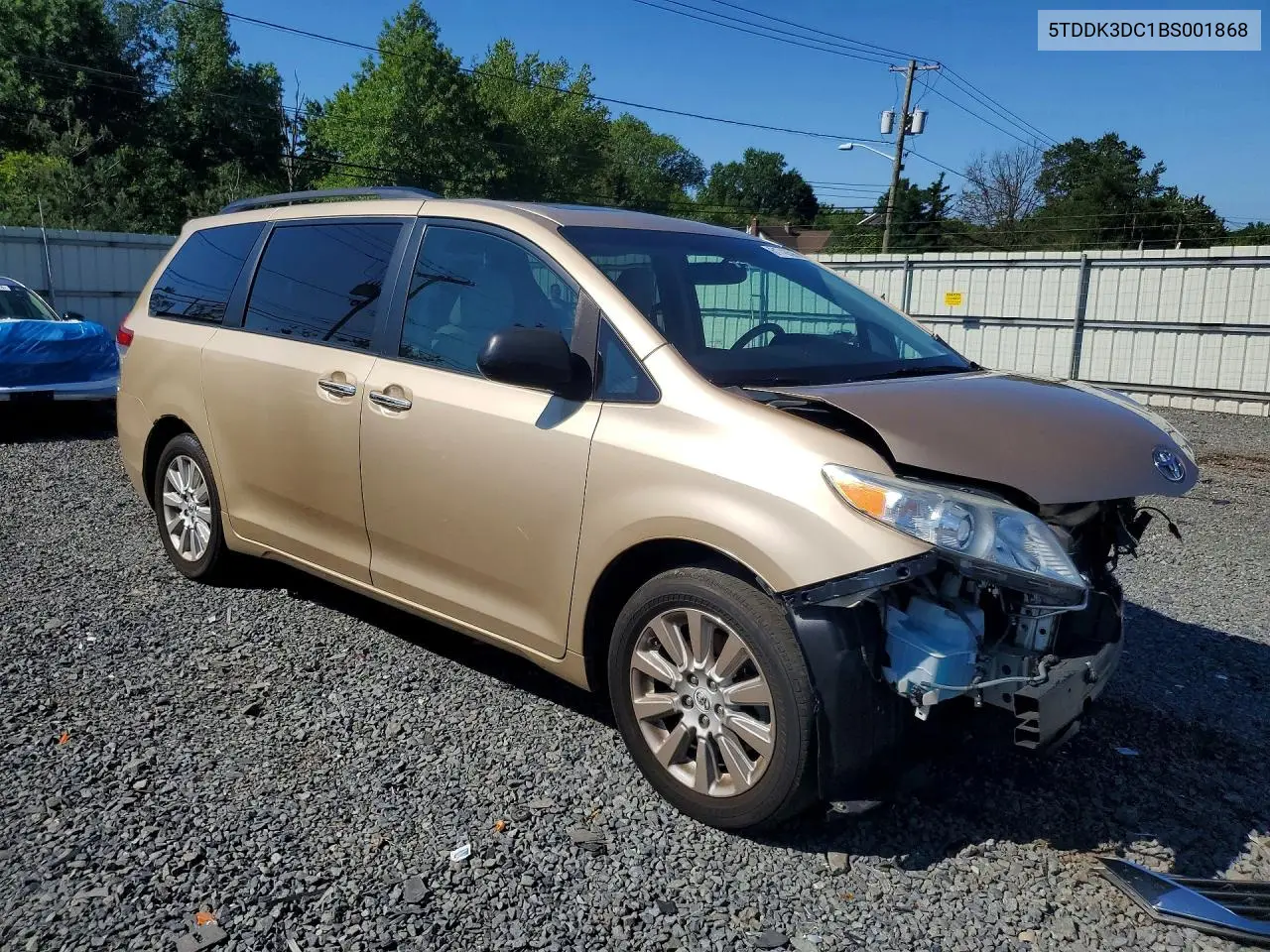 2011 Toyota Sienna Xle 7-Passenger VIN: 5TDDK3DC1BS001868 Lot: 61743596
