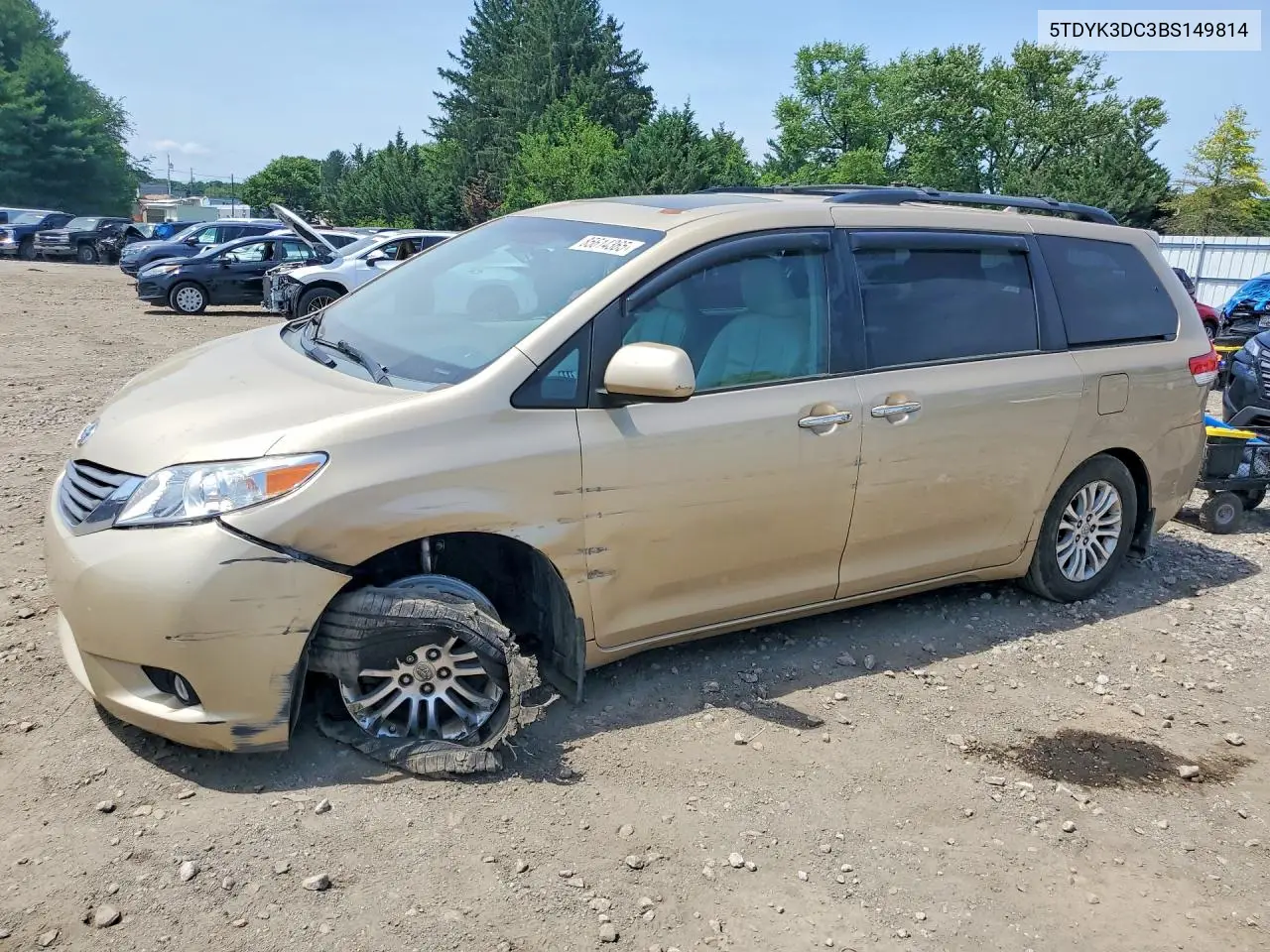 2011 Toyota Sienna Xle 8-Passenger VIN: 5TDYK3DC3BS149814 Lot: 85614365