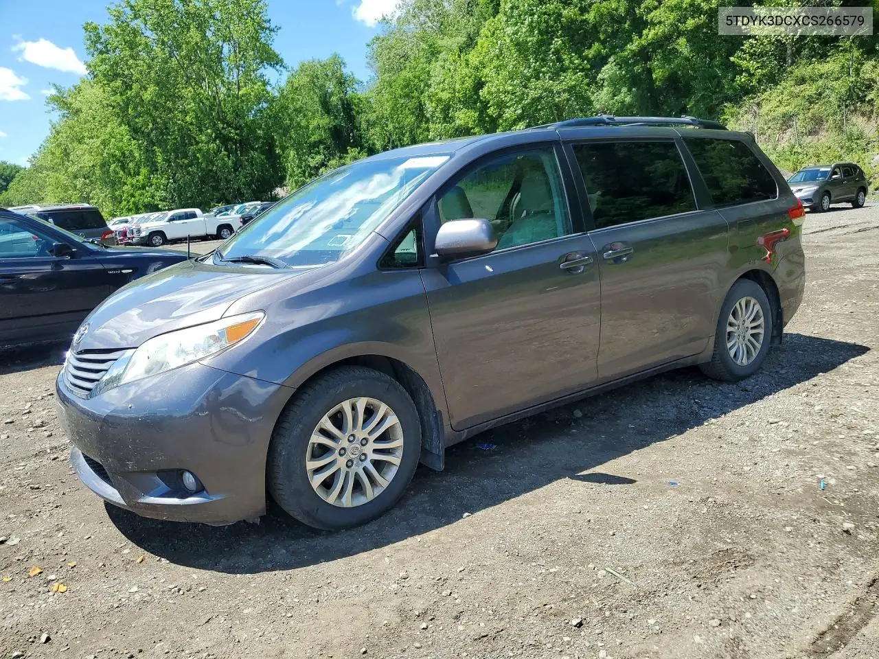 2012 Toyota Sienna Xle 8-Passenger VIN: 5TDYK3DCXCS266579 Lot: 58442246