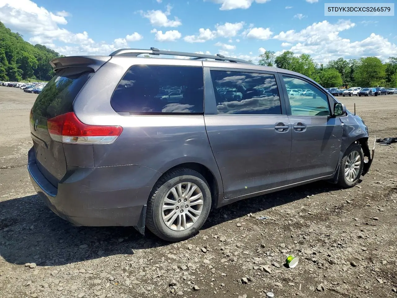 2012 Toyota Sienna Xle 8-Passenger VIN: 5TDYK3DCXCS266579 Lot: 58442246