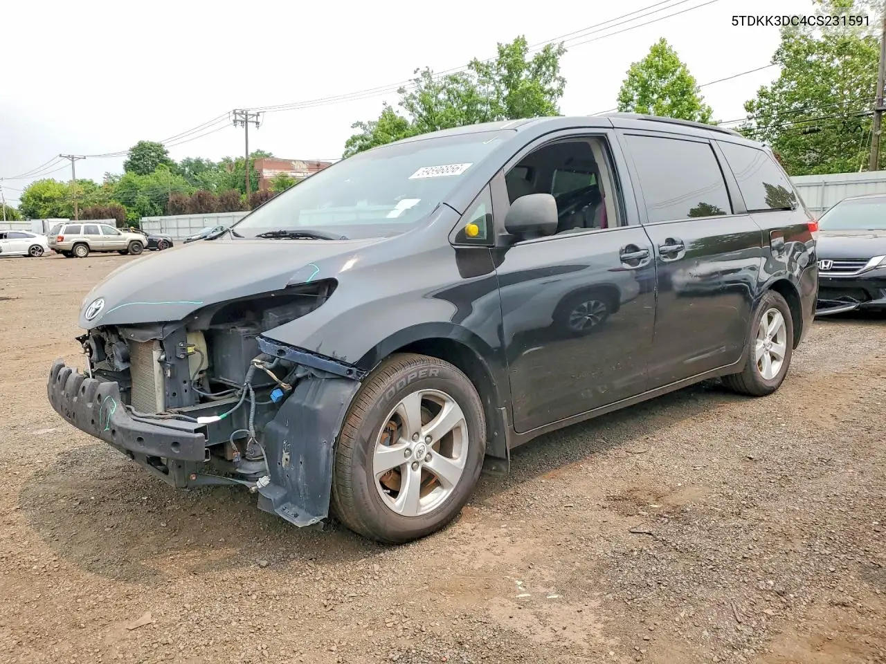2012 Toyota Sienna Le VIN: 5TDKK3DC4CS231591 Lot: 59596856