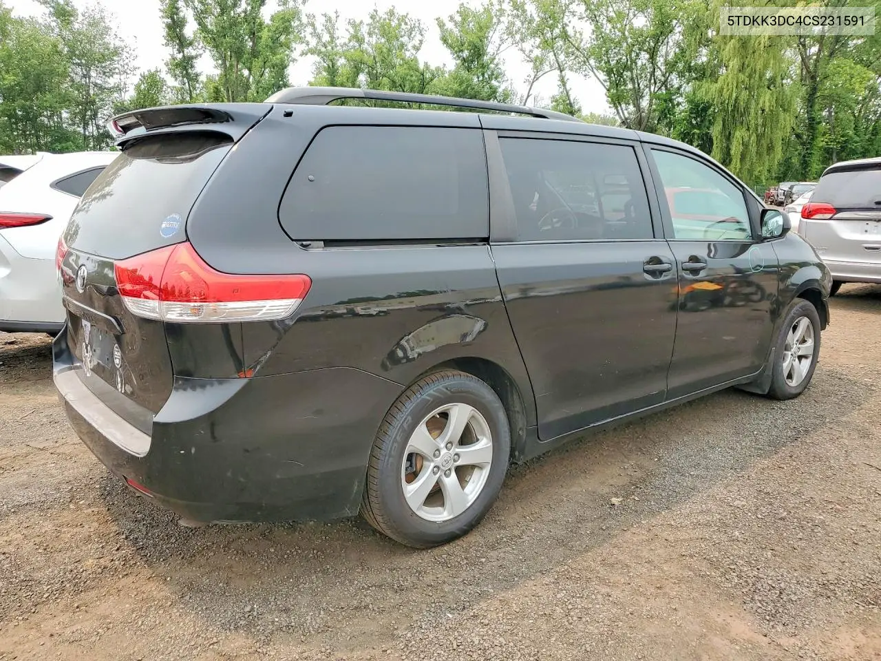 2012 Toyota Sienna Le VIN: 5TDKK3DC4CS231591 Lot: 59596856