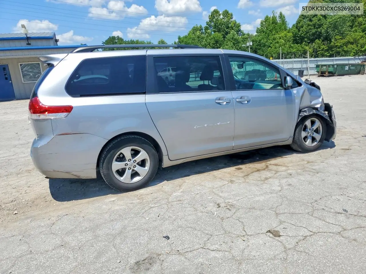 2012 Toyota Sienna Le VIN: 5TDKK3DCXCS269004 Lot: 61043666