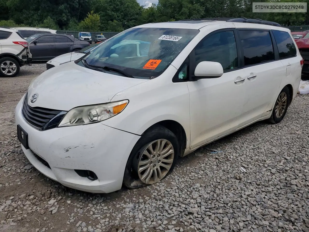 2012 Toyota Sienna Xle 8-Passenger VIN: 5TDYK3DC8CS279248 Lot: 61238166