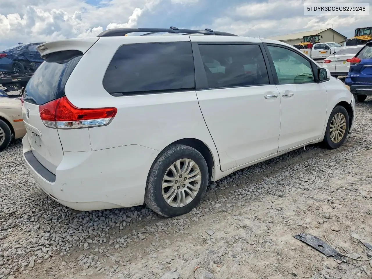 2012 Toyota Sienna Xle 8-Passenger VIN: 5TDYK3DC8CS279248 Lot: 61238166