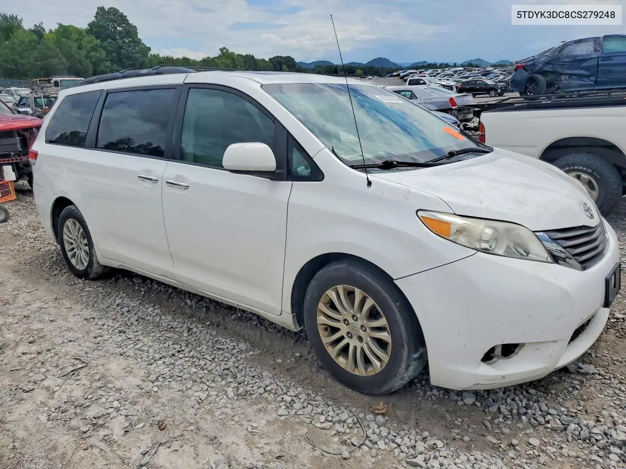 2012 Toyota Sienna Xle 8-Passenger VIN: 5TDYK3DC8CS279248 Lot: 61238166