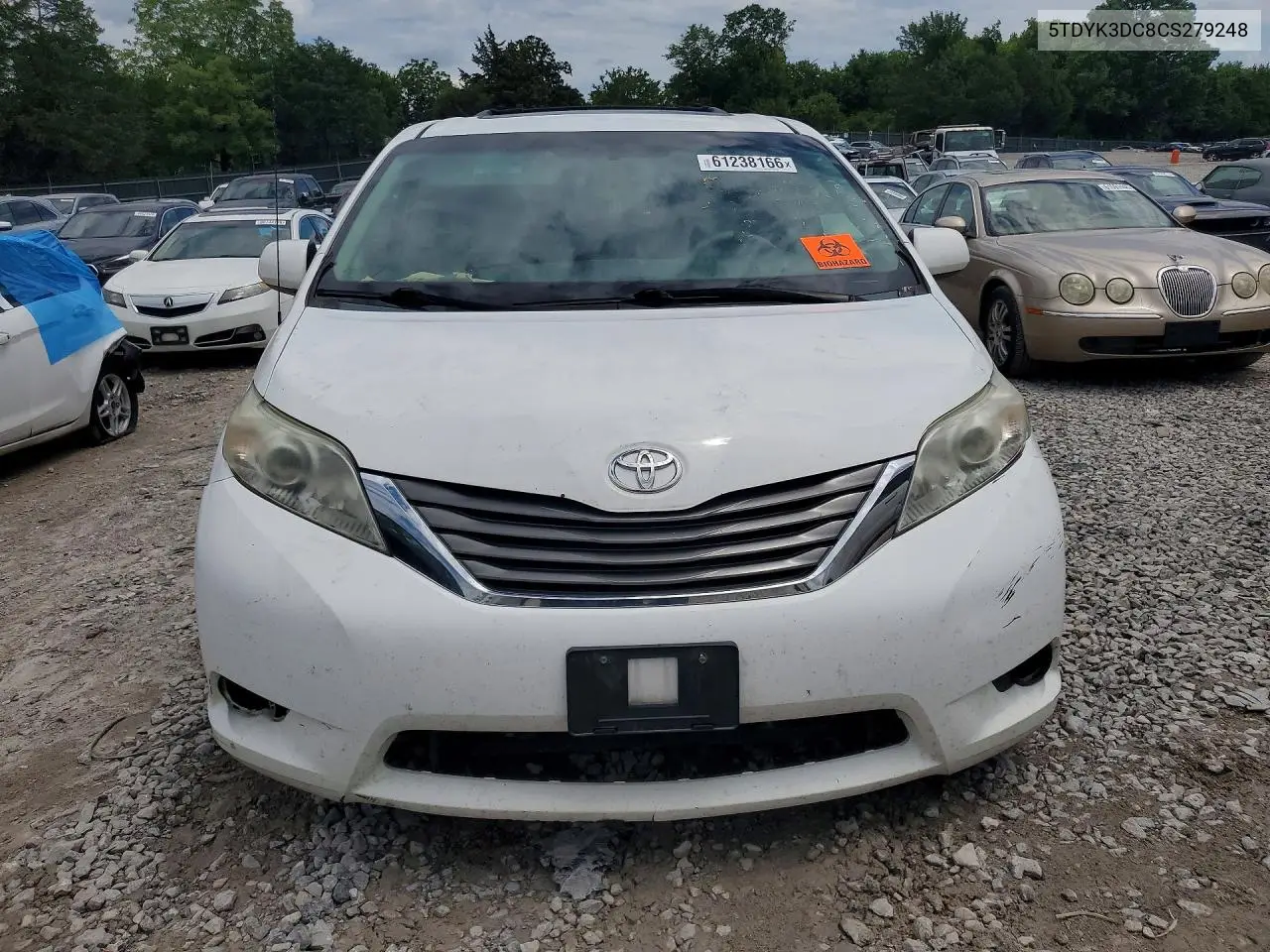 2012 Toyota Sienna Xle 8-Passenger VIN: 5TDYK3DC8CS279248 Lot: 61238166