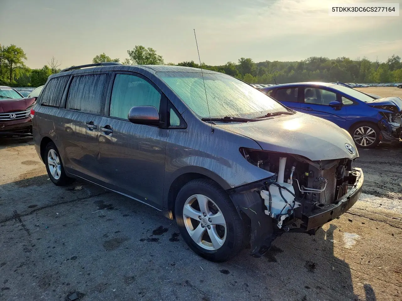 2012 Toyota Sienna Le VIN: 5TDKK3DC6CS277164 Lot: 61402706