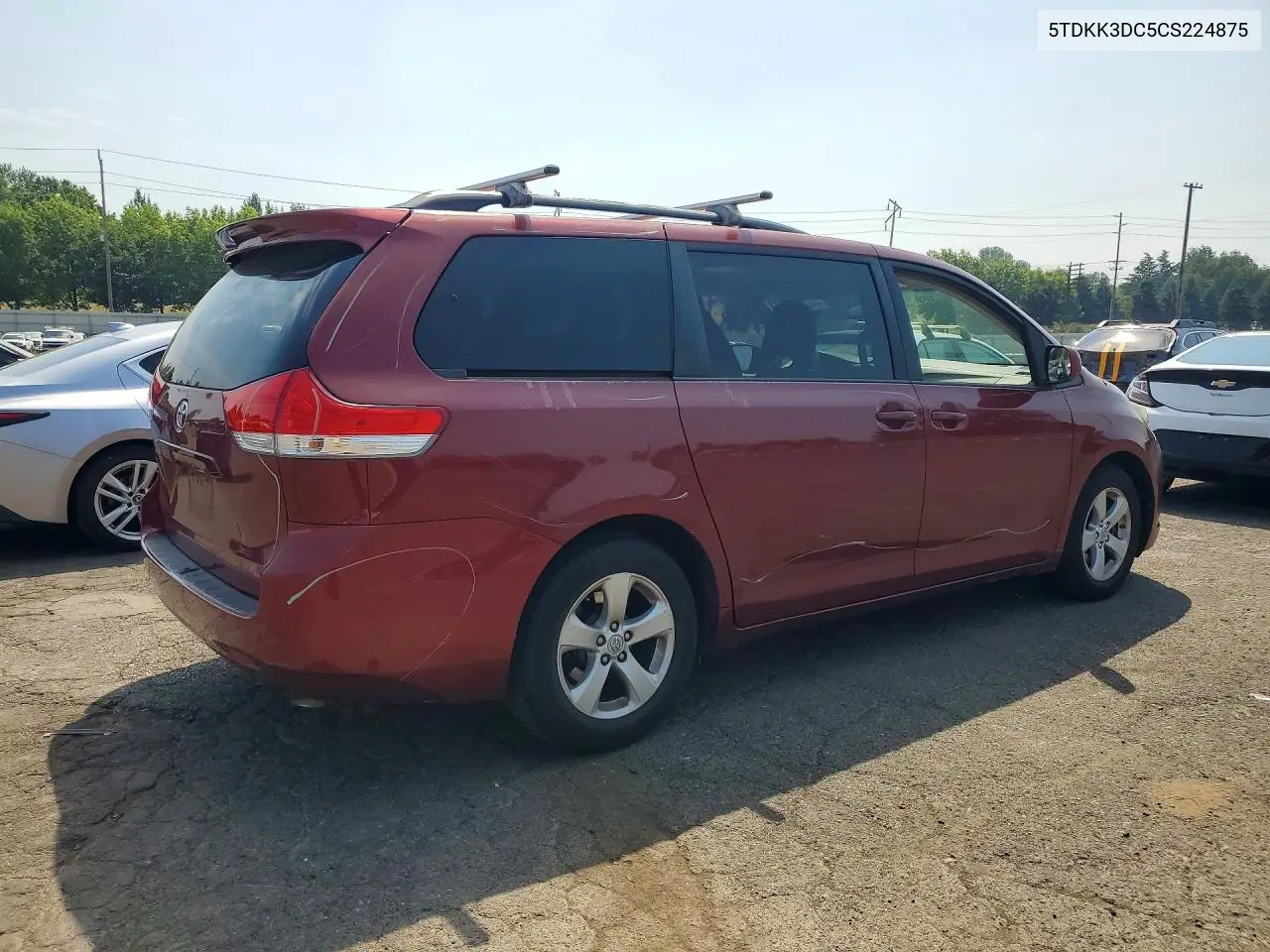 2012 Toyota Sienna Le VIN: 5TDKK3DC5CS224875 Lot: 61470906